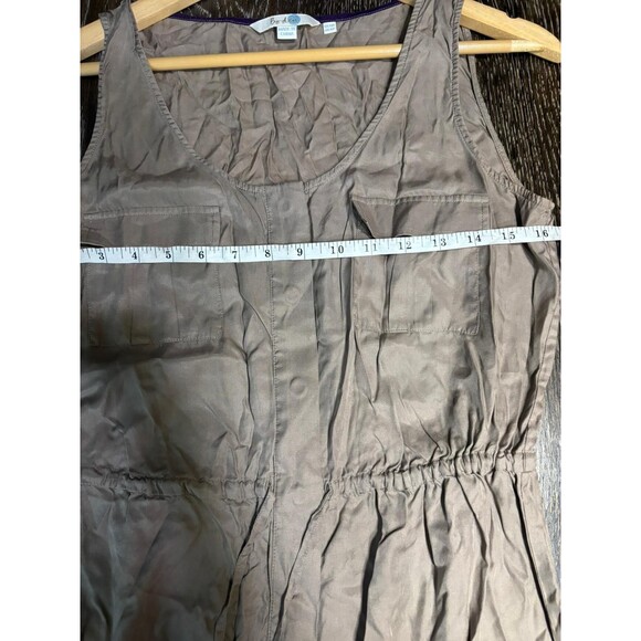 Boden Beige Button Up Dress Size 6 Front Pocket - Picture 8 of 8